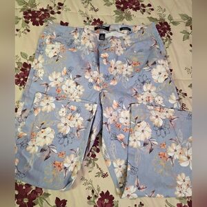 Floral Blue Pants
